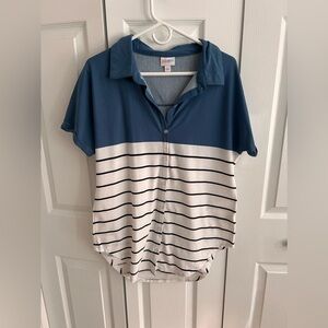 LuLaRoe “Charlie” Women’s Button-Up Collar Top - Size S